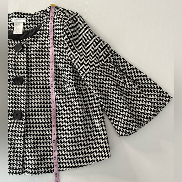Vintage Houndstooth Stretch Blazer Sz PM - Picture 12 of 14